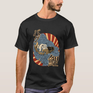 T-shirt Carlin À Cheval Koi À Travers La Vague Vintage D J