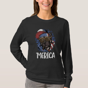T-shirt Carlin américain Usa Juillet 4 Patriotique Rouge B