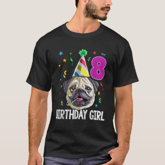 T-shirt Carlin Anniversaire Fille 8e 8 Enfants Filles Idée