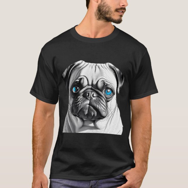 T-shirt Carlin aux yeux bleus (Devant)