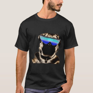 T-shirt Carlin avec des lunettes. Design pour vêtements no