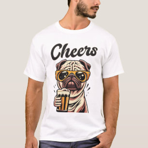 T-shirt Carlin Boire de la bière mème