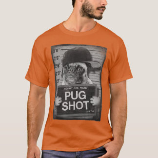 T-shirt Carlin branché Shot Comté Chien Portrait Livre de 