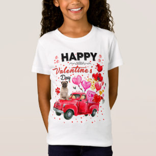 T-Shirt Carlin Camion Rouge mignon Costume Saint Valentin
