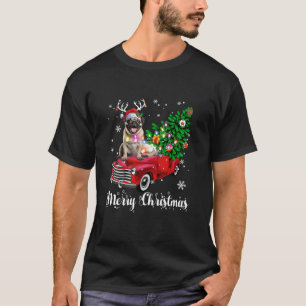 T-shirt Carlin Camion Rouge Noël Noël Noël Chapeau Noël Am