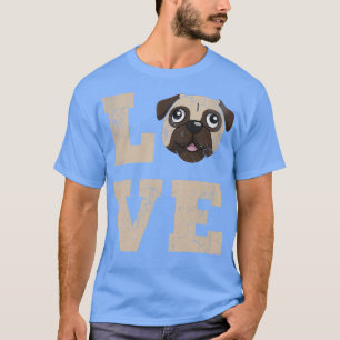 T-shirt Carlin chien amour animal de compagnie mignonne dr