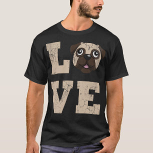 T-shirt Carlin chien amour animal de compagnie mignonne dr