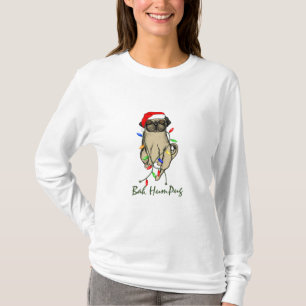 T-shirt Carlin Chien Bah Humpug Funny Noël