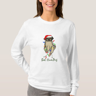 T-shirt Carlin Chien Bah Humpug Funny Noël