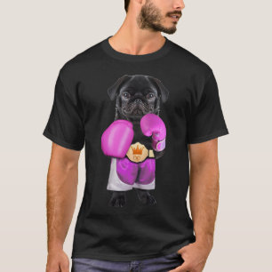 T-shirt Carlin Chien Boxe Drôle Fitness Fitness Gym Entraî