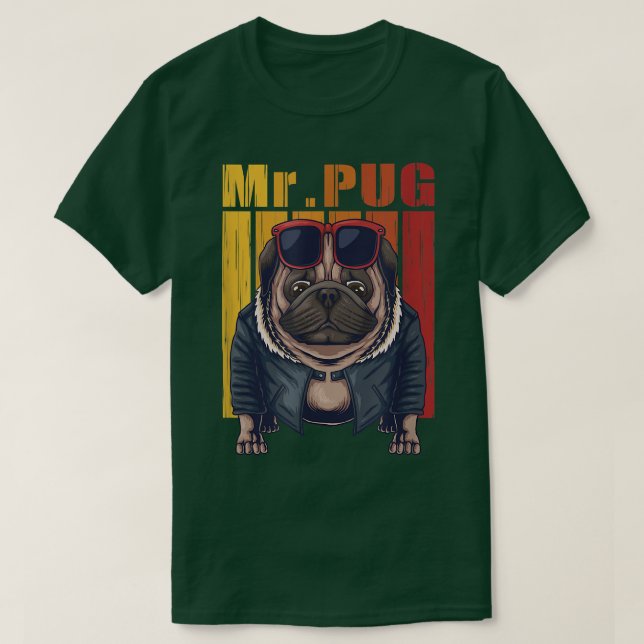 T-shirt carlin chien cool illustration vectorielle  (Design devant)