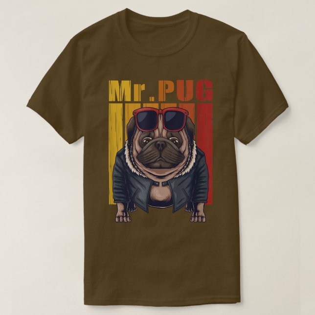 T-shirt carlin chien cool illustration vectorielle  (Design devant)