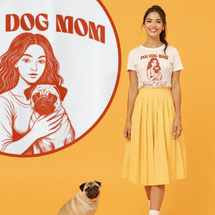 T-shirt Carlin Chien Maman Social Club Line Art for Women