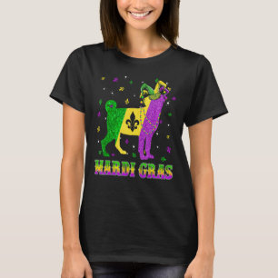 T-shirt Carlin Chien Mardi Gras Carnival Perles Jester