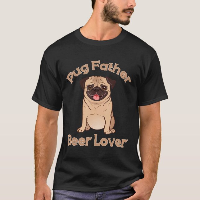 T-shirt Carlin Chien Père Beer Lover Chemise Amoureux de l (Devant)