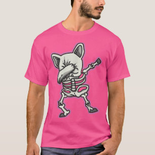 T-shirt Carlin Chien Skeleton Scary Cool Halloween Costume