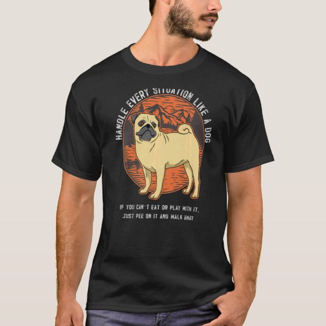 T-shirt Carlin Chien Vintage 63 (Devant)