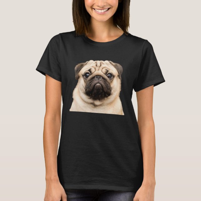 T-shirt Carlin Chien visage gros (Devant)