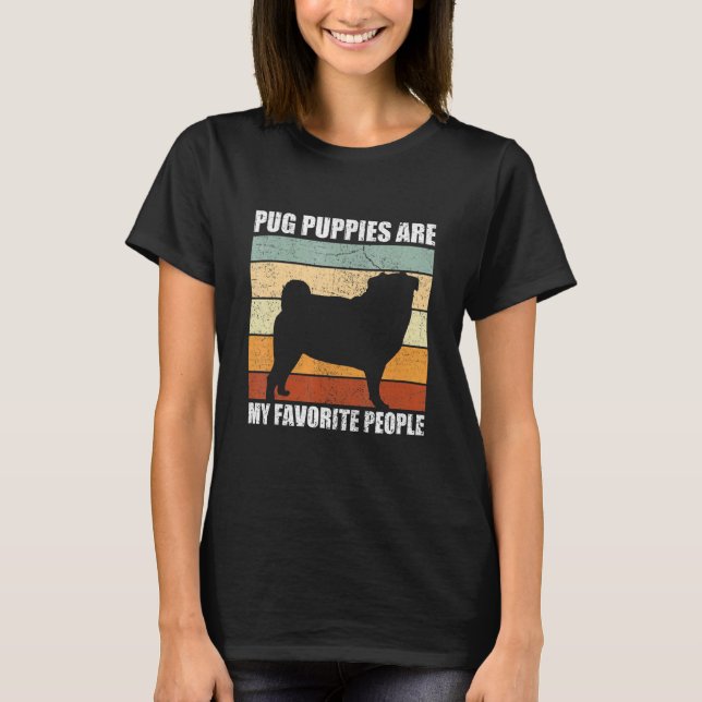 T-shirt Carlin Chiens Les Chiens Les Plus Préférés Proprié (Devant)