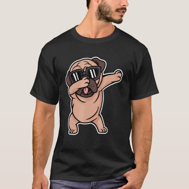 T-shirt Carlin Dabbing Chien (Devant)