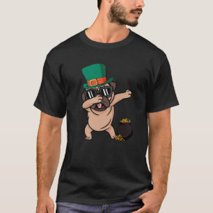 T-shirt Carlin Dabbing Chien Jour de la Saint Patrick Drôl