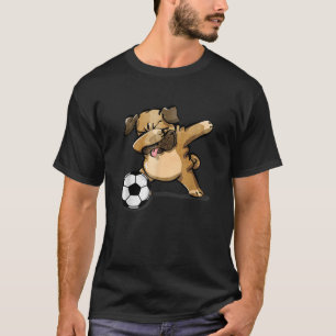T-shirt Carlin Dabbing Funny Chien Amateurs de football de