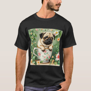 T-shirt Carlin dans une tasse via vibes de roses sauvages
