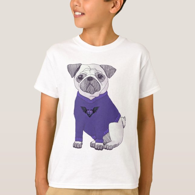 T-shirt Carlin Dapper avec pull violet (Devant)