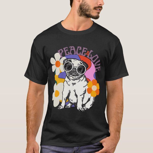 T-shirt Carlin de paix et d'amour (Devant)