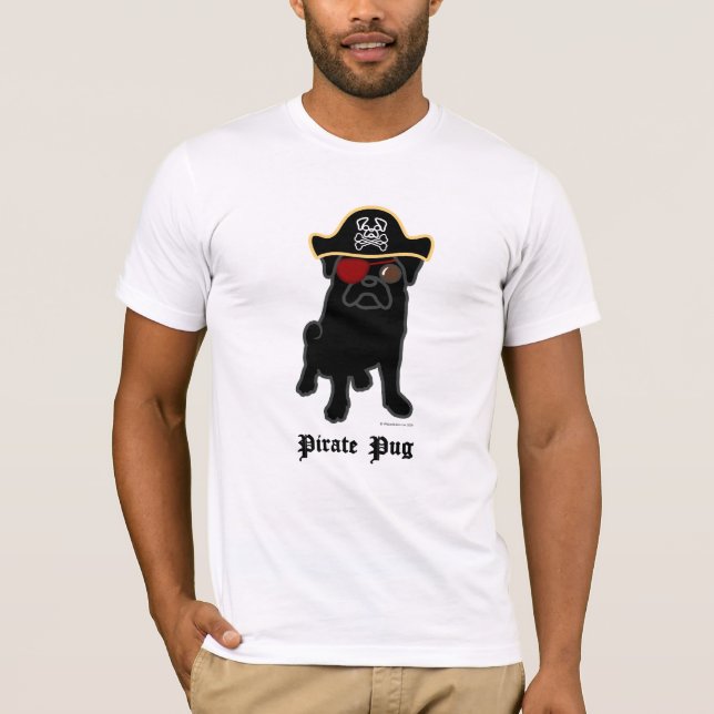 T-shirt Carlin de pirate - noir (Devant)