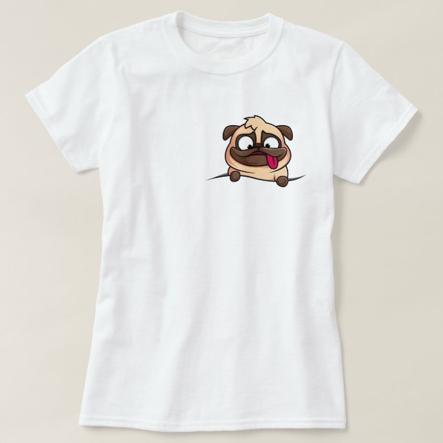 T-shirt Carlin de poche (Design devant)
