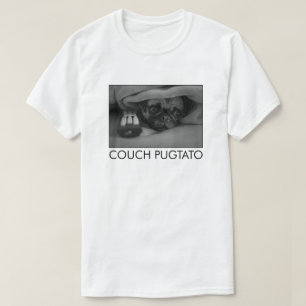 T-SHIRT CARLIN DE POMMES DE TERRE DE PUGTATO COUCH