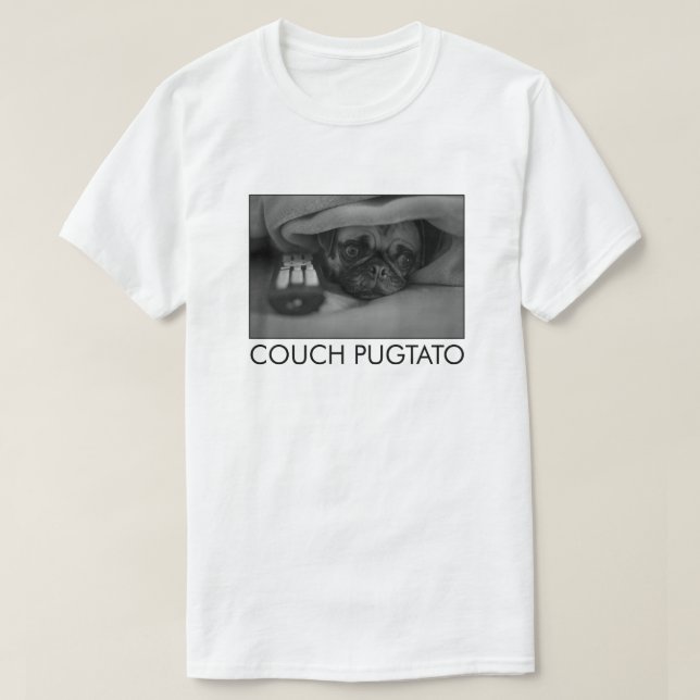 T-SHIRT CARLIN DE POMMES DE TERRE DE PUGTATO COUCH (Design devant)