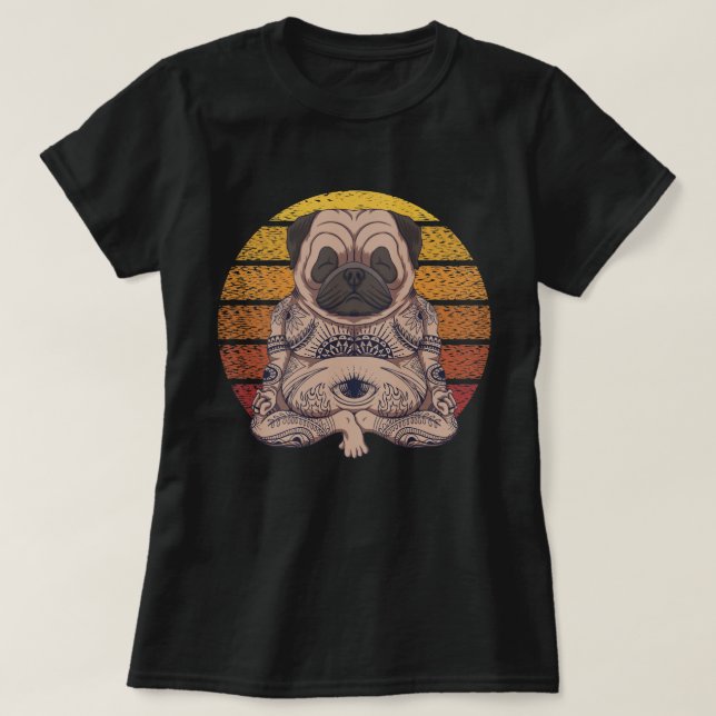 T-shirt Carlin de yoga (Design devant)