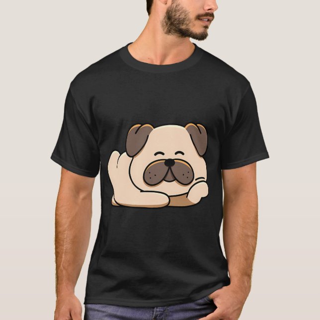 T-shirt Carlin détendu se prélassant (Devant)