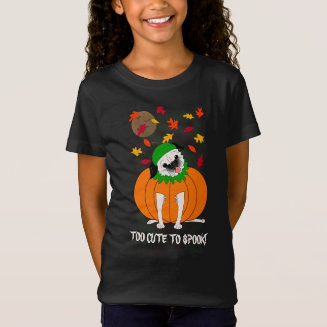 T-Shirt Carlin d'Halloween : Trop mignon pour parler de T- (Devant)