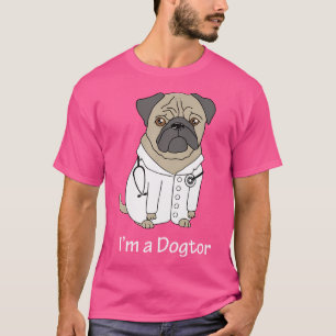 T-shirt Carlin Doctor Funny T Shirt Animal de compagnie Ch