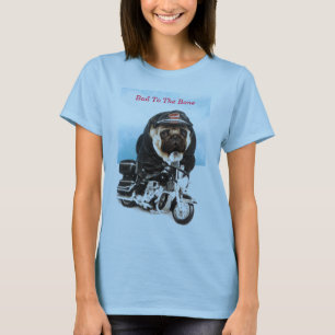 T-shirt Carlin Dog Biker T Chemise