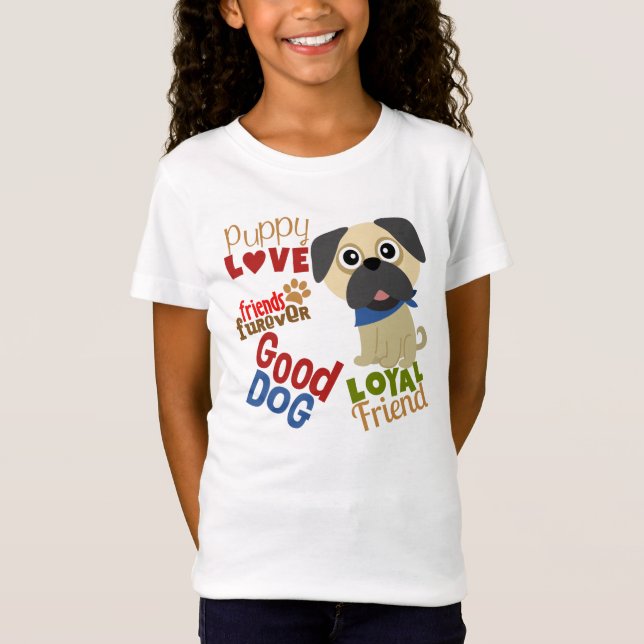 T-Shirt Carlin Dog meilleur ami (Devant)