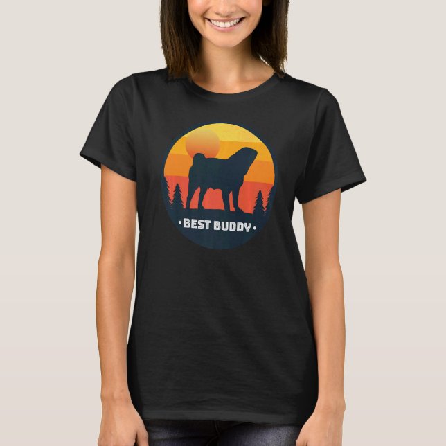 T-shirt Carlin Dog Retro (Devant)