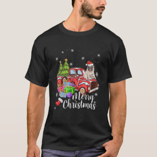 T-shirt Carlin équitation Camion Rouge Noël Joyeux Noël