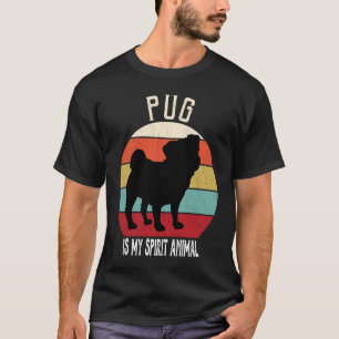 T-shirt Carlin est Mon Esprit Animal Chien Hommes Femmes E