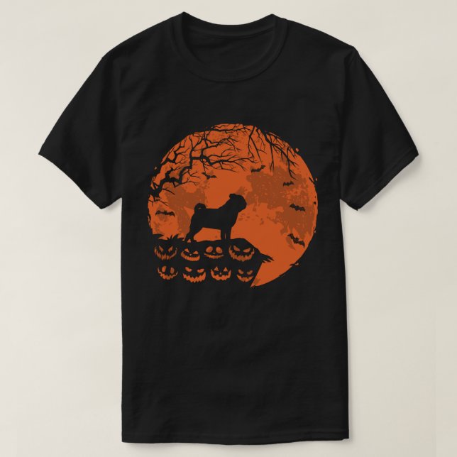 T-shirt Carlin Et Lune Costume Halloween Amoureux des chie (Design devant)