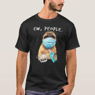 T-shirt Carlin Ew Personnes Chien Portant Un Masque Visage