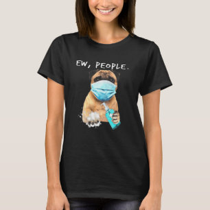 T-shirt Carlin Ew Personnes Chien Portant Un Masque Visage