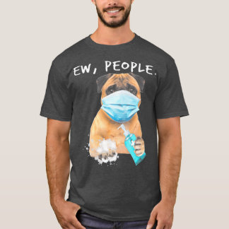 T-shirt Carlin Ew Personnes Chien Portant Un Masque Visage