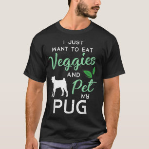 T-shirt Carlin Funny Vegan Amoureux des chiens propriétair