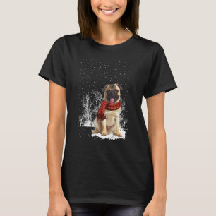T-shirt Carlin Hiver Chiens d'argile Forêt de neige Noël