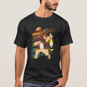 T-shirt Carlin mexicain Dabbing Chien Cinco De Mayo Poncho