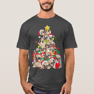 T-shirt Carlin Noël Arbre Chien Père Noël Joyeux Noël176